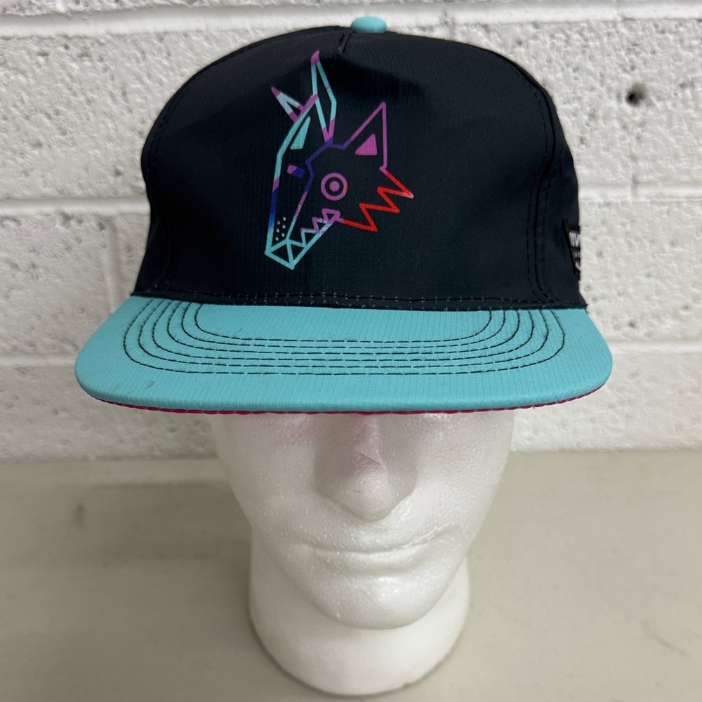 Arizona Coyotes Hockey Black and Teal SnapBack Cap with La Morena Art